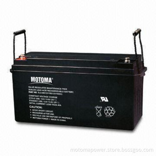 UPS Battery with 12V Nominal Voltage and 150Ah Capacity, Gel Type, for Solar and Wind Power